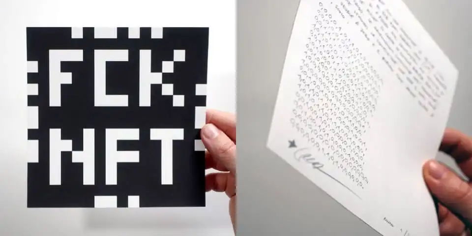 FCK NFT by LRNZ, fronte retro